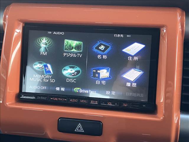 ハスラーG 禁煙 車検整備付き バックカメラ シートヒーター ETC ハロゲンヘッドライト SRSエアバック レーダーブレーキサポート プッシュスタート 純正ディーラーOPナビTV CD/DVD再生 ドラレコ 内装他