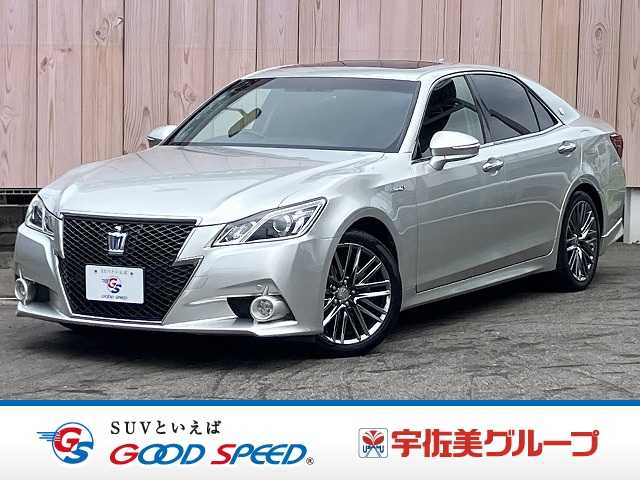 トヨタ クラウンアスリートハイブリッド アスリートS 禁煙/サンルーフ/黒革/パワーシート/シートヒーター/ベンチレーション/ステアリングヒーター/クルーズコントロール/ETC/純正ナビ/バックカメラ/ドラレコ/プッシュスタート/純正18インチアルミ/ 外観