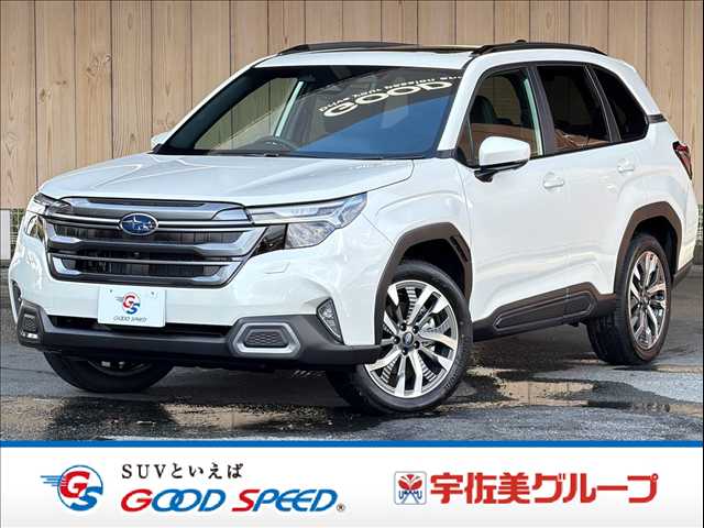 スバルフォレスタープレミアムＳ：ＨＥＶ　ＥＸ　登録済未使用／１１．６型ディスプレイオーディオ／ＡｐｐｌｅＣａｒＰｌａｙ／全周囲カメラ／サンルーフ／ハーマンカードンサウンドシステム／ＡＣ１００Ｖ電源／本革シート／ベンチレーションシート／ＥＴＣ
