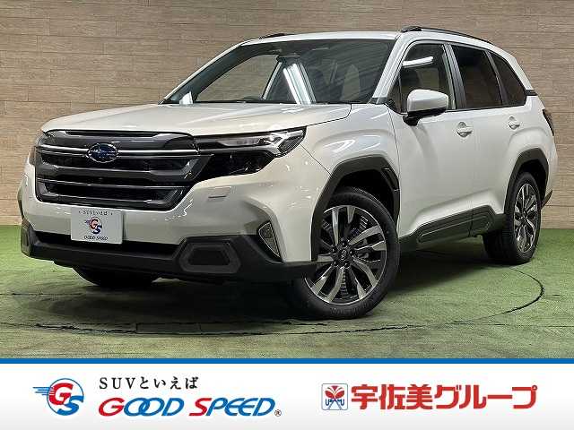 スバルフォレスタープレミアムＳ：ＨＥＶ　ＥＸ　登録済未使用車／１１型ナビ／全周囲カメラ／電動リアゲート／デジタルミラー／Ａｐｐｌｅ　ＣａｒＰｌａｙ／シートヒーター／レーダークルーズ／コーナーセンサー／ステアリングヒーター／スマートキー