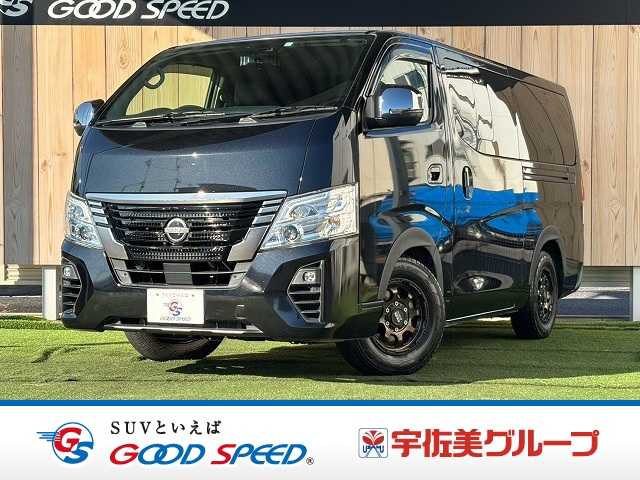日産キャラバンロンググランドプレミアムGX ベットキット/純正ナビ/アラウンドビューモニター/デジタルインナーミラー/クリアランスソナー/ハーフレザーシート/AC100V/ETC/LEDヘッド/オートエアコン/スマートキー/プッシュスタート 外観