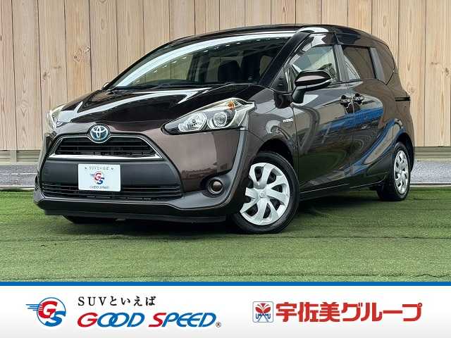トヨタシエンタハイブリッドハイブリッドＧ　アルパインナビ／セーフティセンス／両側電動スライドドア／７人乗り／Ｂｌｕｅｔｏｏｔｈ／フルセグ／バックカメラ／ビルトインＥＴＣ／衝突軽減ブレーキ／レーンキープ／ウォークスルー／スマートキー 外観