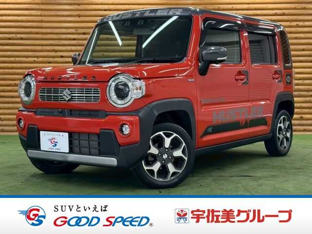 スズキハスラーハイブリッドXターボ 純正8型ナビ/全方位カメラ/シートヒーター/レーダークルーズコントロール/AppleCarPlay/スマートキー/プッシュスタート/コーナーセンサー/衝突軽減ブレーキ/ステアリングスイッチ 外観
