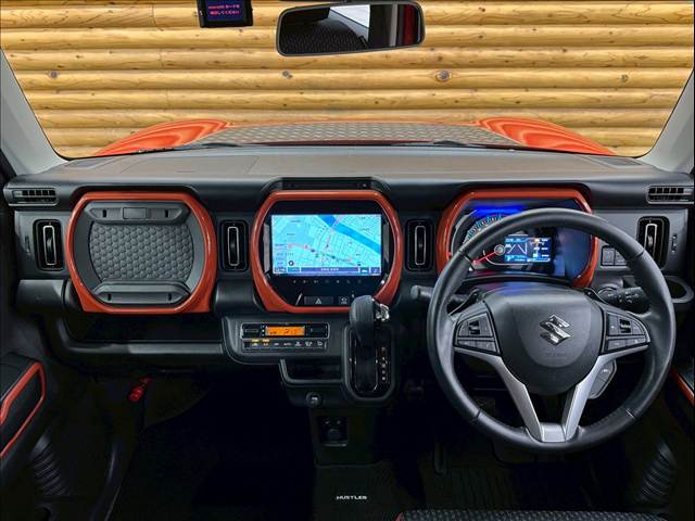 ハスラーハイブリッドXターボ 純正8型ナビ/全方位カメラ/シートヒーター/レーダークルーズコントロール/AppleCarPlay/スマートキー/プッシュスタート/コーナーセンサー/衝突軽減ブレーキ/ステアリングスイッチ 内装他