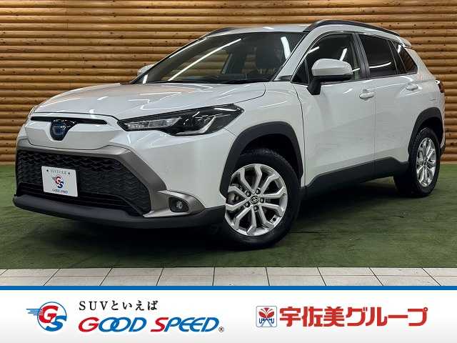 トヨタカローラクロスハイブリッド　Ｓ　ＡｐｐｌｅＣａｒＰｌａｙ／全周囲カメラ／電動リアゲート／ブラインドスポットモニター／電動パーキングブレーキ／ブレーキホールド／９インチディスプレイ／ルーフレール／スマートキー／プッシュスタート