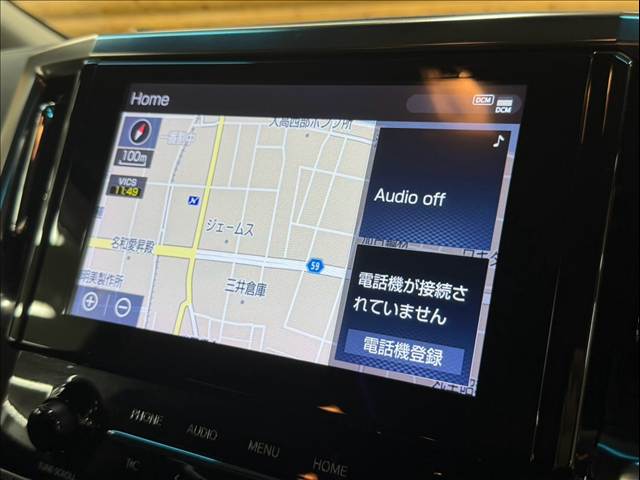 アルファードＳ　ＡｐｐｌｅＣａｒＰｌａｙ／両側電動／後席モニター／８人乗／クリアランスソナー／レーダークルーズコントロール／スマートキー／プッシュスタート／ステアリングスイッチ／バックカメラ／フルセグＴＶ 内装他