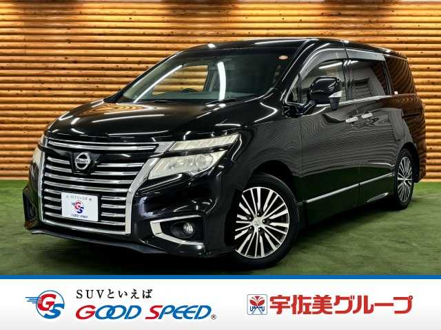 日産エルグランド２５０ハイウェイスターＳ　後席モニター／純正８インチナビ／両側電動パワスラ／デジタルインナーミラー／クルーズコントロール／ダブルエアコン／ＥＴＣ／インテリジェントキー／プッシュスタート／バックカメラ