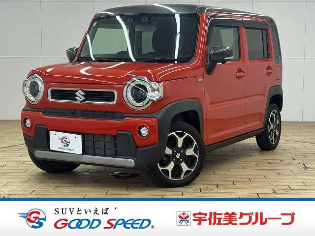 スズキハスラーハイブリッドＸ　全方位モニター／シートヒーター／デュアルカメラブレーキサポート／車線逸脱警報／ハイビームアシスト／７インチナビ／フルセグ／Ｂｌｕｅｔｏｏｔｈ再生／ＥＴＣ／ＬＥＤヘッドライト／スマートキー／