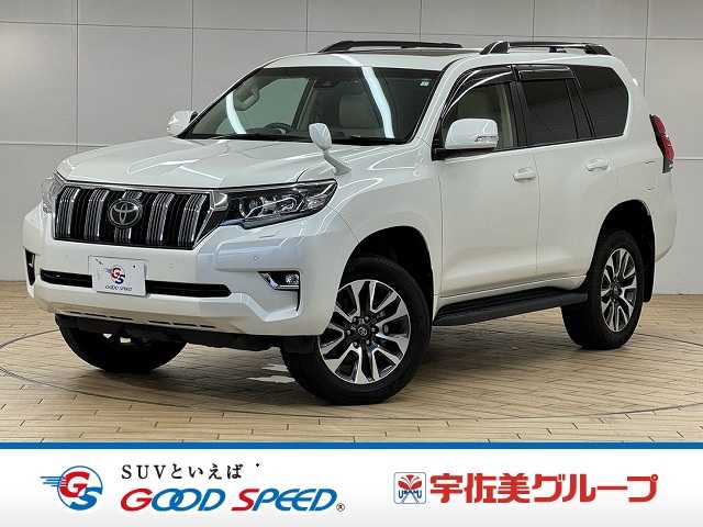 トヨタランドクルーザープラドＴＸ　Ｌパッケージ　サンルーフ／７人乗り／ルーフレール／ベージュレザー／アルパイン９型ナビ／フルセグ／レーダークルーズコントロール／衝突軽減ブレーキ／オートハイビーム／レーンディパーチャアラート／バックカメラ／ＥＴＣ