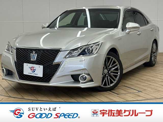 トヨタクラウンアスリートハイブリッドアスリートG スパッタリング18インチアルミ/シートヒーター/シートクーラー/クルーズコントロール/8インチワイドナビ/フルセグ/バックカメラ/ETC/ブラックレザーシート/スマートキー/プッシュスタート/ 外観