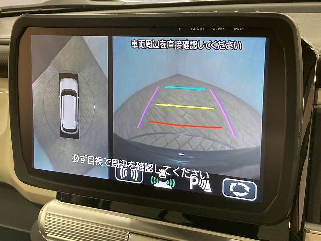 クロスビー□ＨＹＢＲＩＤ　ＭＺ　全周囲カメラ／衝突軽減／９型フローティングナビ／クルコン 内装他