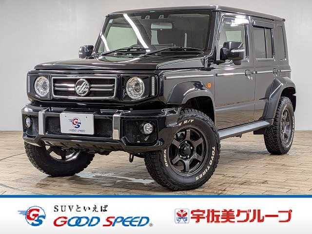 スズキジムニーノマドFC 登録済未使用車/ダムドリトルG仕様/10.1型ディスプレイオーディオ/16インチRAYSアルミホイール/レーダークルーズコントロール/シートヒーター/車線逸脱/衝突軽減/クリアランスソナー 外観