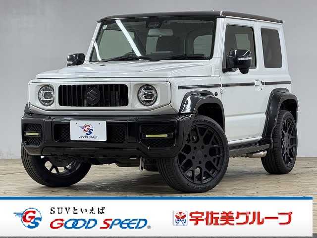 スズキジムニーシエラJC ワンオーナー/Gクラス仕様/車高調/4本出しマフラー/9型フルーティングナビ/バックカメラ/ブラックルーフ塗装/LEDヘッドライト/背面タイヤ/クルーズコントロール/シートヒーター/車線逸脱/衝突軽減 外観