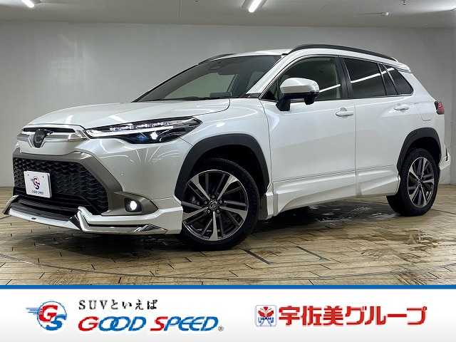 トヨタカローラクロスハイブリッド　Ｚ　モデリスタエアロ／純正１０．５インチディスプレイオーディオ／グリルメッキガーニッシュ／ハーフレザーシート／レーダークルーズコントロール／シートヒーター／オートマチックハイビーム／スマートキー