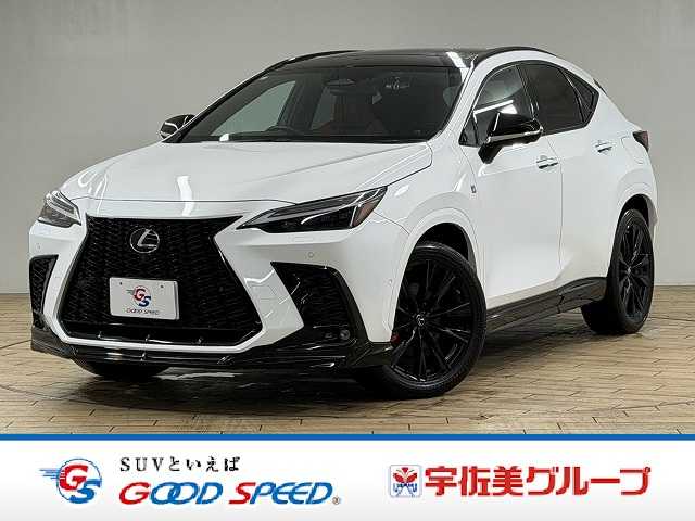 レクサス NX ＮＸ３５０ｈ　Ｆスポーツ　ワンオーナー／ＴＲＤエアロ／パノラマルーフ／デジタルインナーミラー／ブラインドスポットモニター／オレンジキャリパー／レーダークルーズコントロール／電動リヤゲート／シートクーラー／シートヒーター／赤革 外観