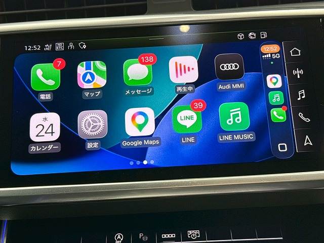 A6 Avant40TDIクワトロ スポーツ Sラインパッケージ テクノロジーPKG/オプション20inアルミ/電動リアゲート/4ゾーンオートエアコン/全席シートヒーター/ワイヤレス充電/ステアリングヒーター/フルセグTV/パワーシート/パドルシフト 内装他