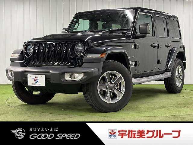 クライスラーJEEP WRANGLERＵｎｌｉｍｉｔｅｄ　Ｓａｈａｒａ　ＡｐｐｌｅＣａｒＰｌａｙ／アルパインサウンド／アダクティブクルーズコントロール／ブラインドスポットモニター／コーナーセンサー／サイドカメラ／アイドリングストップ／フロントカメラ／フルセグ／ＥＴＣ／ 外観