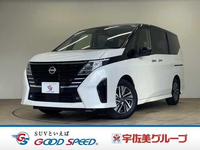日産セレナハイウェイスターＶ　Ｖセレクション　アラウンドビューモニター／両側電動スライドドア／プロパイロット／インテリジェントルームミラー／ブラインドスポットモニター／オートホールド／パドルシフト／プッシュスタート／ＬＥＤヘッドライト